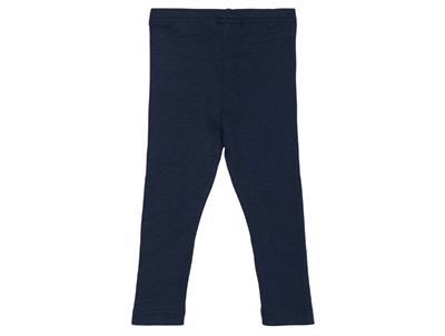 Petit Piao leggings i farven dress blues med ribstruktur set bagfra