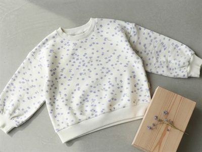 Petit Piao offwhite blomstret sweatshirt