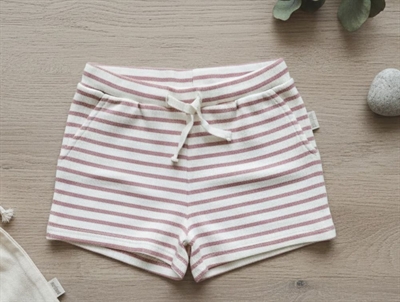 Petit Piao sea shell pink stribet shorts