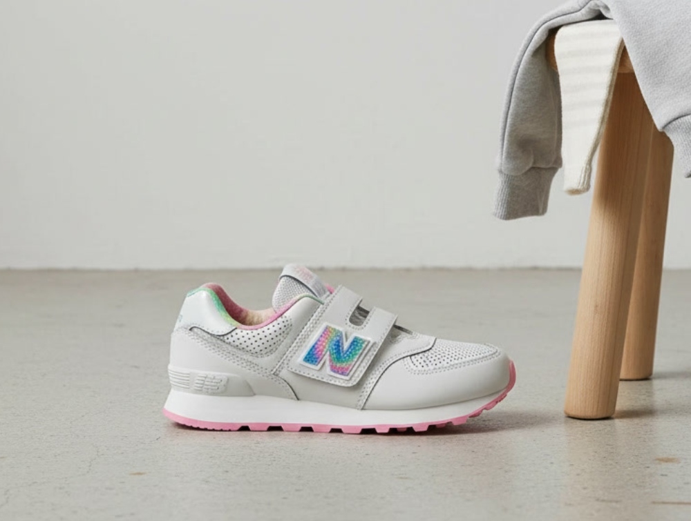 New Balance 574 Sneaker Grå/pink - Str. 28