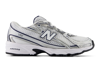 New Balance 740 sneakers hvid/blå/sølv med elastiksnøre
