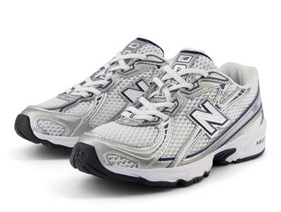 New Balance 740 sneakers hvid/blå/sølv med elastiksnøre (bred)