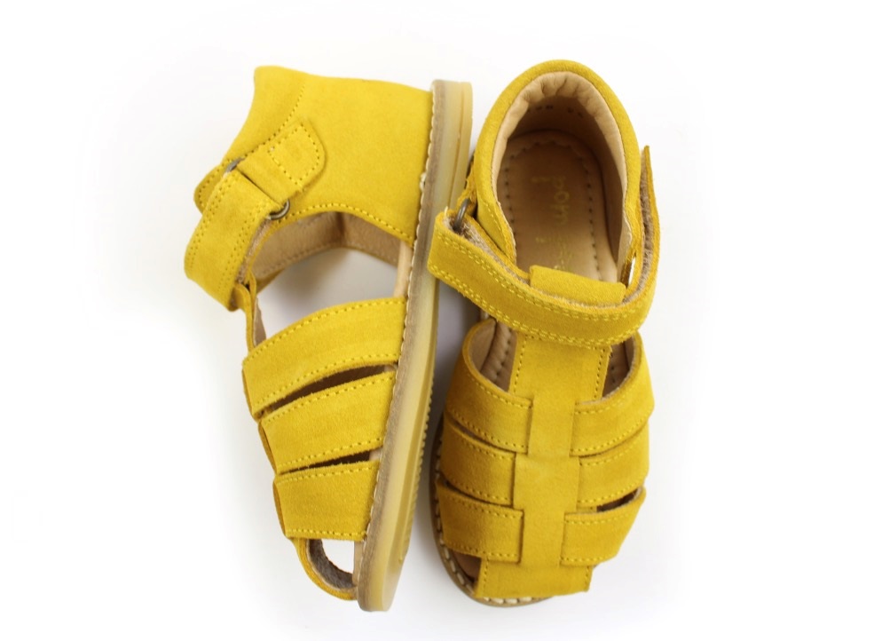 Topmøde evig Albany Pom Pom sandaler gul ruskind | 6398 | 599,90.-
