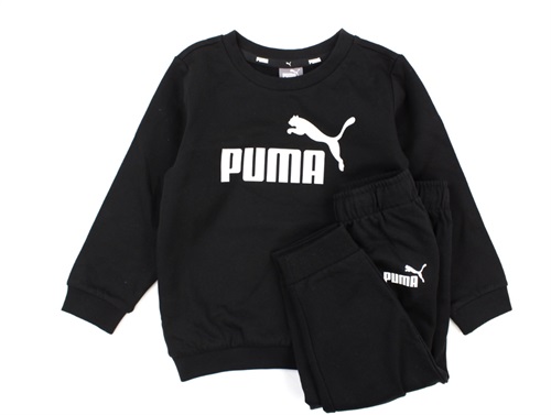 Puma sweatshirt og bukser minicats crew jogger cotton black