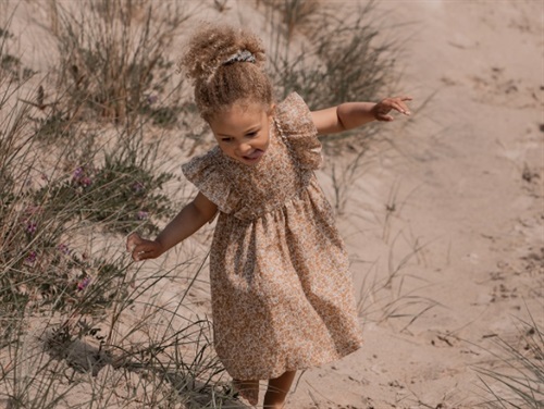 Huttelihut Kjole Isabell Print Mustard