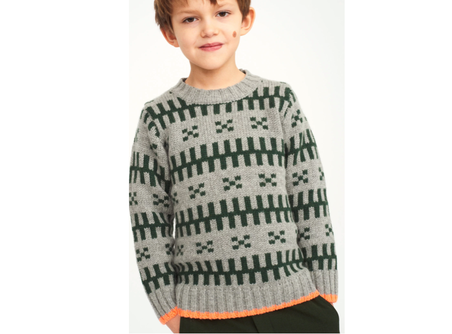 Fashion Sweaters Knitted Sweaters Mads nørgaard Mads n\u00f8rgaard Knitted Sweater green flecked casual look 