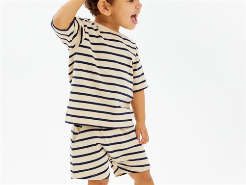 The New Siblings Nat Shorts Mood Indigo Stribet - Str. 2y 92cm