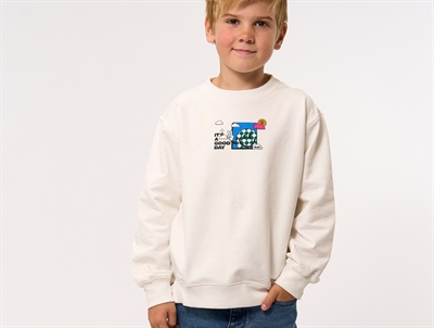 THE NEW sweatshirt i råhvid med farverigt good day print dreng