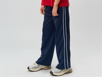 THE NEW bukser navy blazer med sporty striber model stående