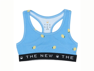 Blå top med citronprint fra THE NEW top gardenia 2-pak