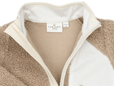 THE NEW Siblings teddyjakke gardenia med lynlås og høj krave