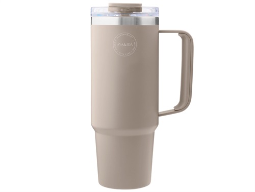 Aya&Ida Cream Beige Termokop Med Sugerør 885ml