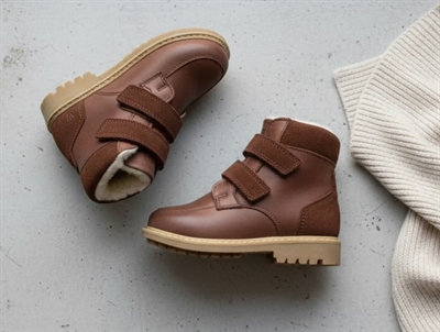 Wheat vinterstøvle dry clay med velcro og TEX