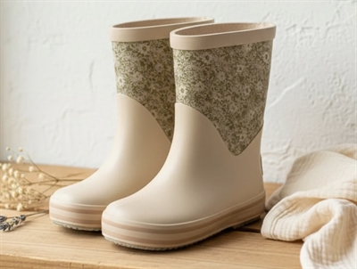 Wheat pale lilac flowers gummistøvle Juno