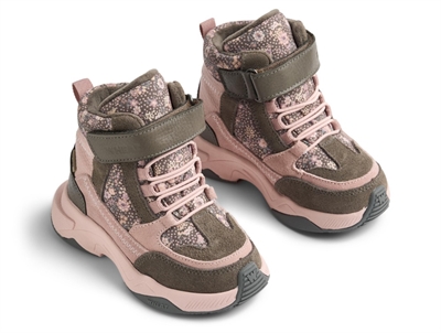Wheat Muni 2.0 TEX vintersneakers dry wood snow flowers med fleecefor