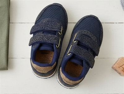 Woden Kids sneaker Sandra pearl mesh navy
