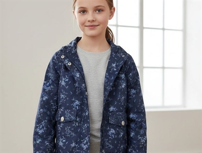 Wheat Dicte windbreaker greyblue flower