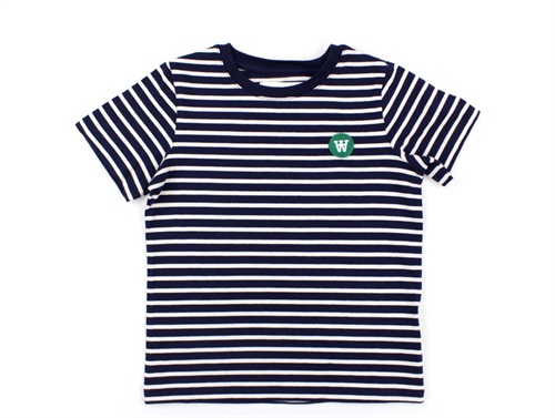 Wood Wood t-shirt Ola navy/offwhite stripes