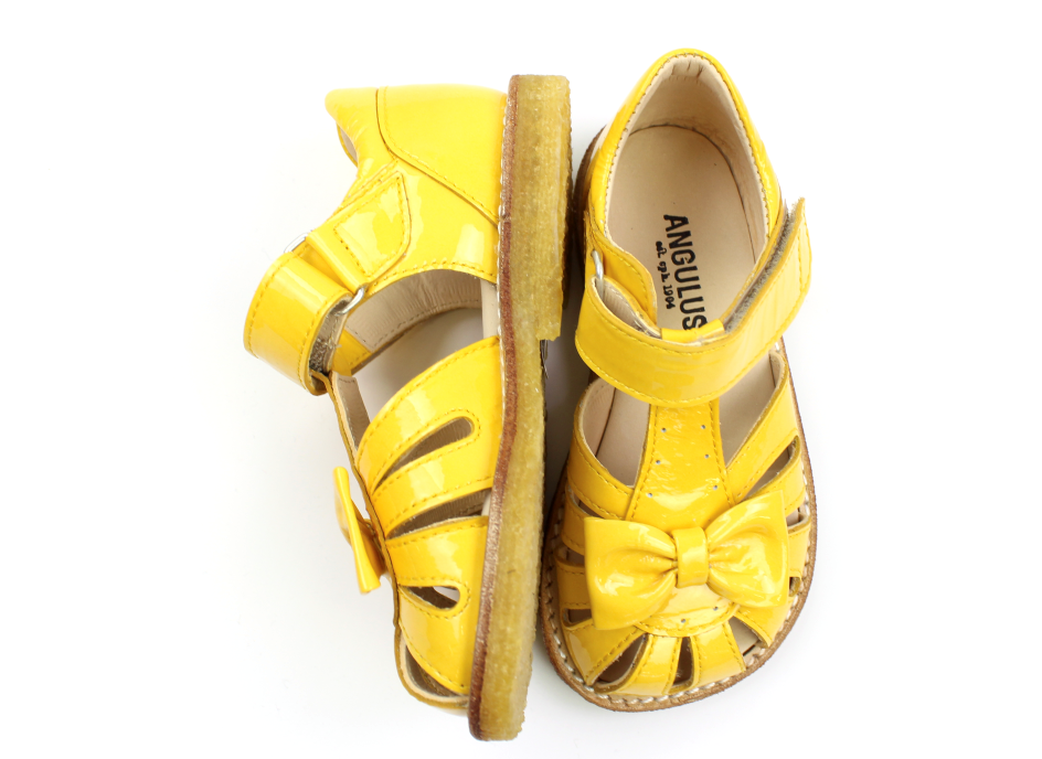sandal gul med sløjfe 0501 yellow | Udsalget er i fuld gang hos MilkyWalk