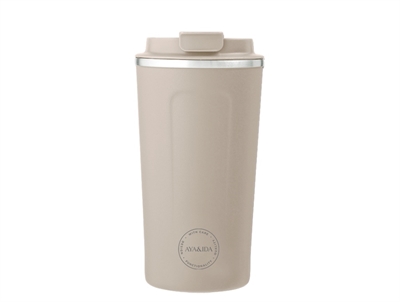 AYA&IDA CUP2GO termokop 500 ml i Cream Beige med låg