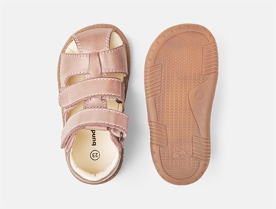 Bundgaard Ranjo sandal vintage rose med lukket tå og velcro
