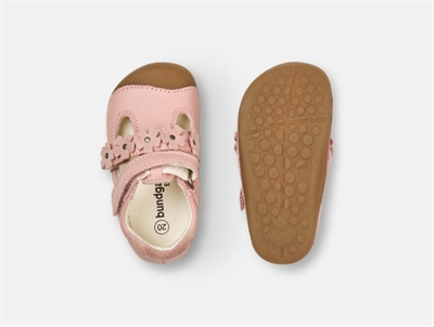 Bundgaard Petit Summer Flower sandal vintage rose med blomster og velcro