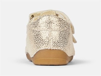 Bundgaard Petit Summer sandal guld med velcro og lukket tå