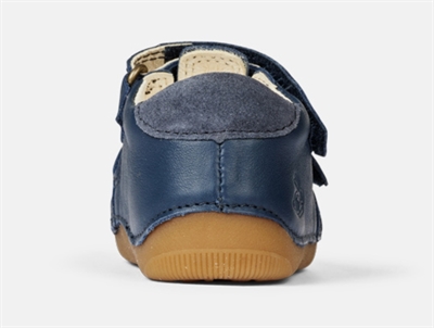 Bundgaard Petit Summer sandal navy med velcro og lukket tå  