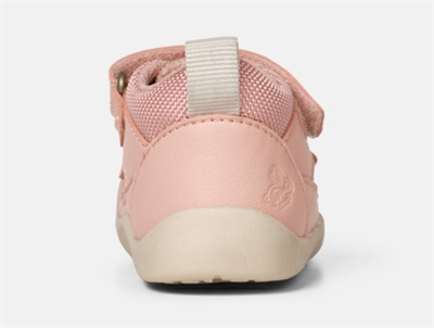 Bundgaard Suki sandal old rose med velcro og lukket tå  