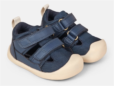 Bundgaard Suki sandal navy med velcro og lukket tå  