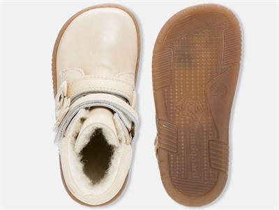 Bundgaard Rabbit Flower vinterstøvle ivory set oppefra og sål  