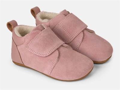 Bundgaard Teddy hjemmesko vintage rose i ruskind med uldfoer