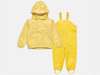 Bundgaard Cali regnsæt gul sunflower stribet med seler