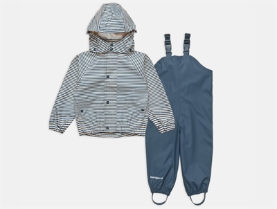 Bundgaard Cali regnsæt navy stripe med seler