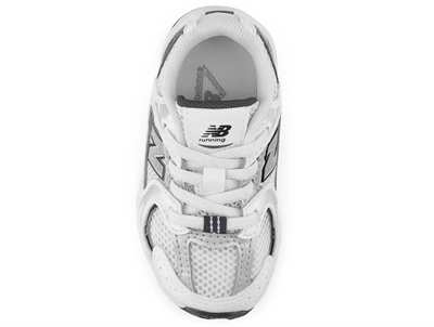 New Balance 530 sneaker hvid med elastiksnørebånd og mesh