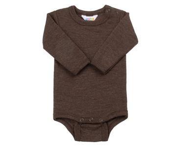 Joha body i brun merinould med lange ærmer