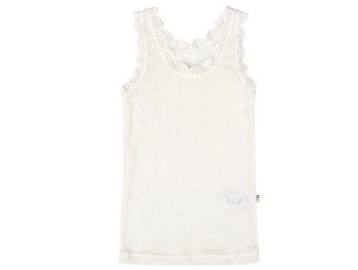 Joha undertrøje i hvid uld og silke med blonde