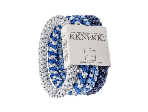 Kknekki Hårelastikker Blue Mix (4-pak)