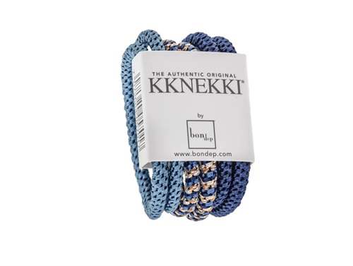 Kknekki Hårelastikker Blue Mix Slim (6-pak)