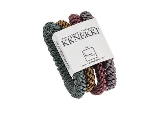Kknekki Hårelastikker Blue/bordeaux Mix (4-pak)