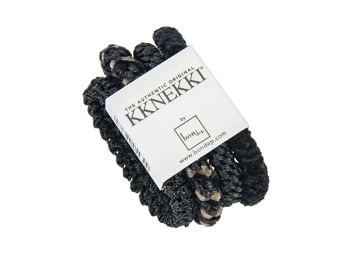 Kknekki Hårelastikker Black Mix (4-pak)