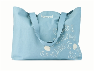 Liewood totebag i beach blue med cool kids print