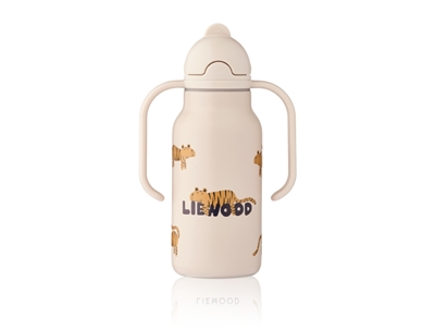 Liewood Kimmie drikkedunk i beige med tiger print