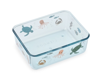 Liewood Ako snackboks i sea creature sandy med låg