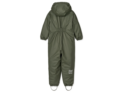 Liewood Maddy gummiflyverdragt/regndragt hunter green med aftagelig hætte