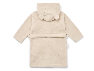 Liewood Lily isbjørn badekåbe i råhvid nuance med hætte