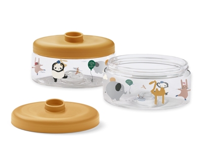 Liewood Dominique madopbevaringsbokse around the world sandy sæt med låg