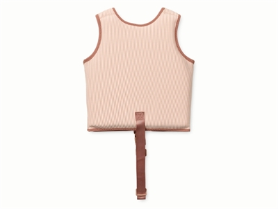 Liewood Dove seersucker svømmevest med striber i pale tuscany nuance set bagfra