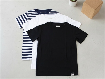 Mads Nørgaard t-shirt Thorlino black/white/stripes (3-pak)