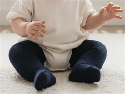 MP strømpebukser uld/bomuld navy